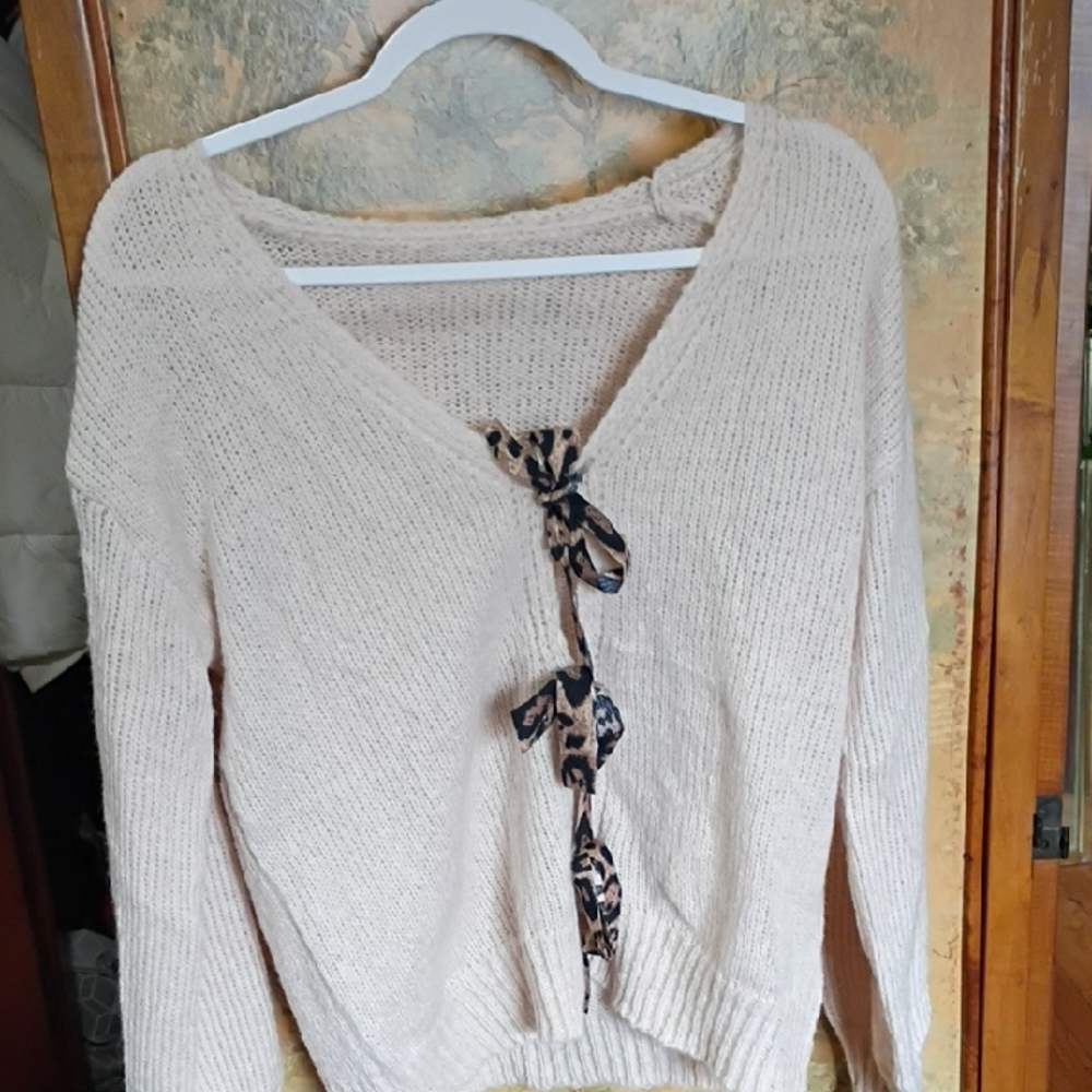 Tan Tie Front Cardigan